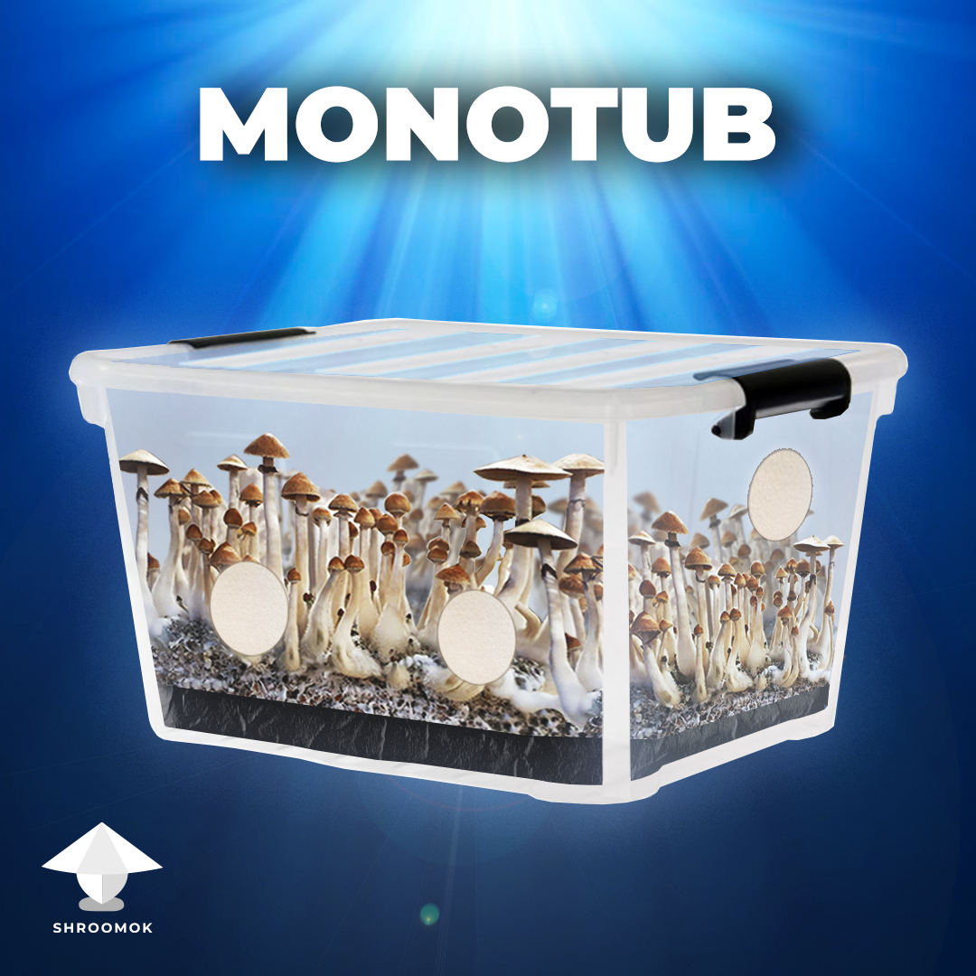 32 Quart Monotub Fruiting Chamber with Filter Disks and Liner