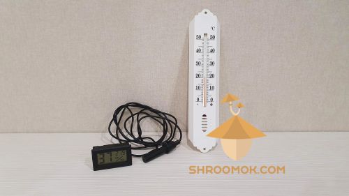 Thermometer and hygrometer for incubator and growbox