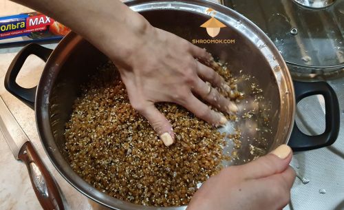 Prepared grain substrate