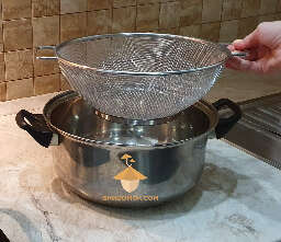 Strainer for preparing substrate for magic mushrooms