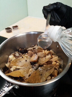 Add vinegar - mushroom cooking and fermentation recipe