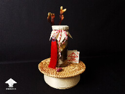 Jar of fermented mushrooms as a gift