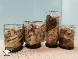 Preparing fermented mushrooms for long term storage