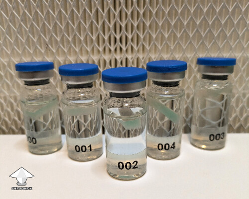 Agar sample in sterile water for storing mushroom genetics long term