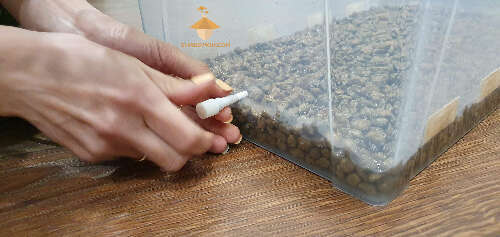 Air pump for ventilation grow box. Growbox preparation for growing magic mushrooms Psilocybe Cubensis.