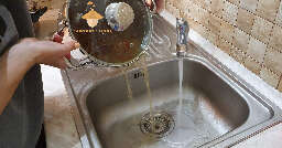 Drain water from ready grain