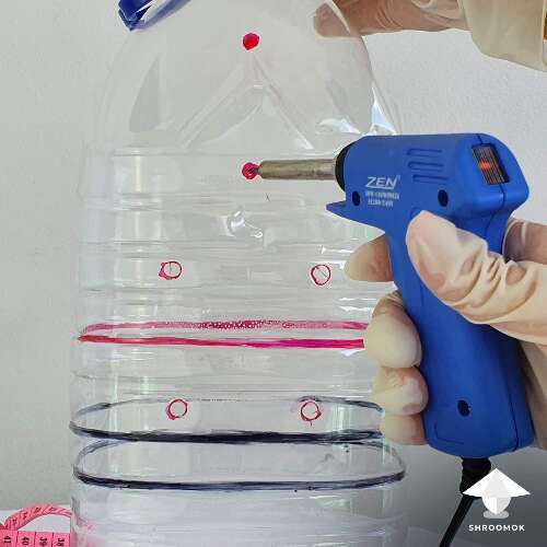 Make air ventilation holes in the bottle