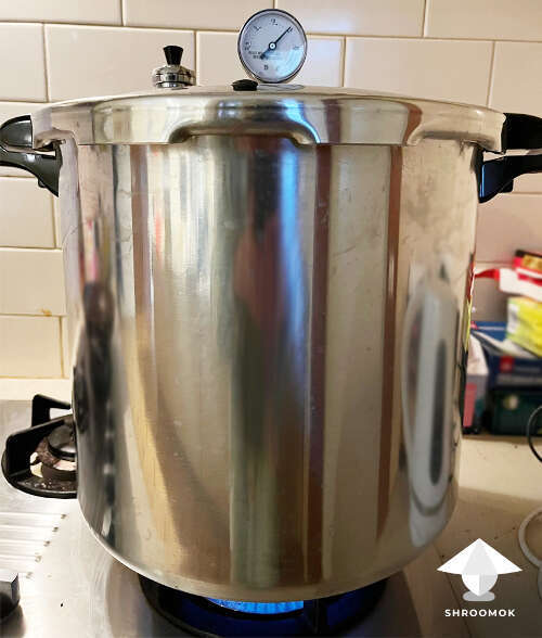 pressure cooker for substrate sterilization
