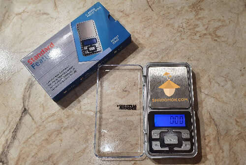 Scales to weight exact dose of magic mushrooms for MD or trip