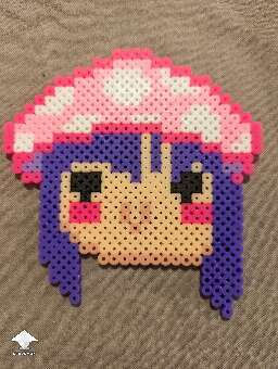 Made a mushie girl perler - art